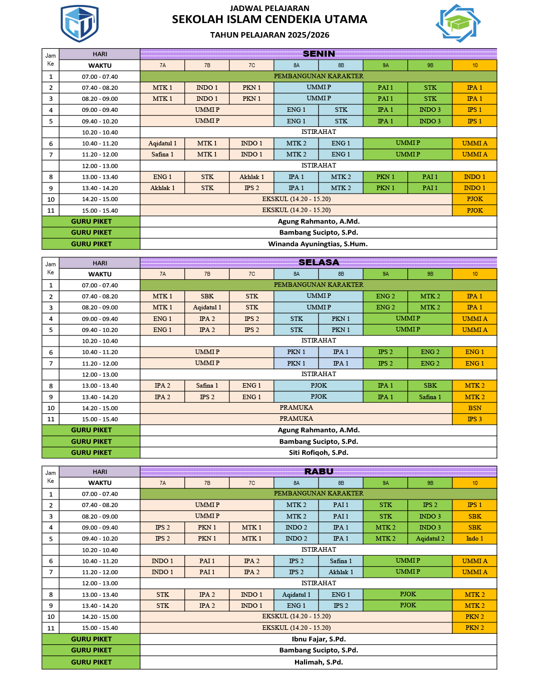 Jadwal